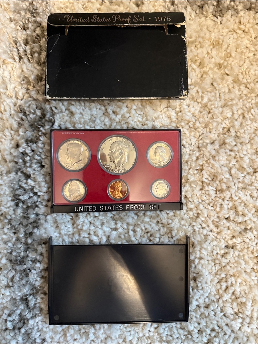United States Proof Set 1975 Coin Set with Red Insert